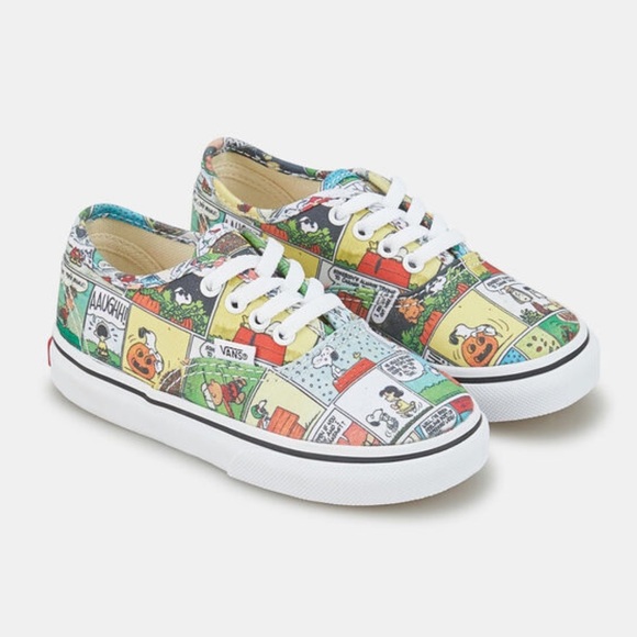 NEW Vans X peanuts collaboration toddler comic strip authentic shoes - Picture 1 of 9